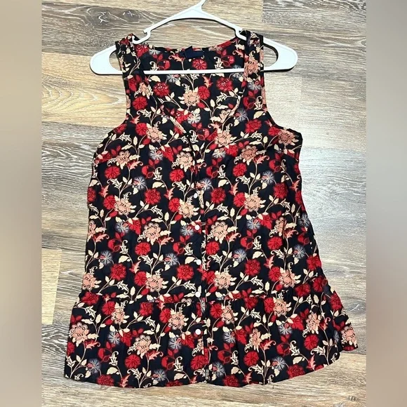 GAP Women’s Floral Sheer Button Up Tank Sz XS - Picture 8 of 10